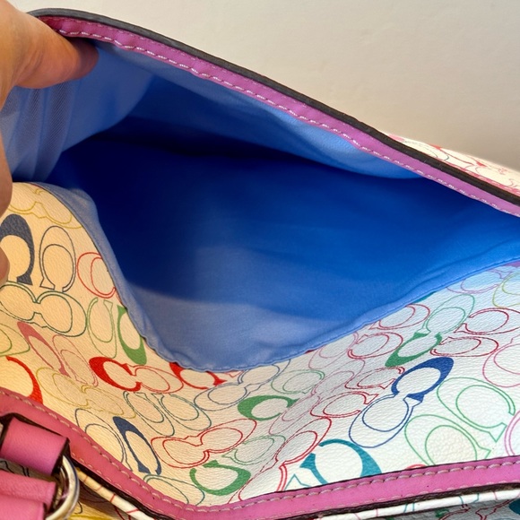 Coach Multicolor Signature C Tote AND Matching Wallet - Picture 5 of 12